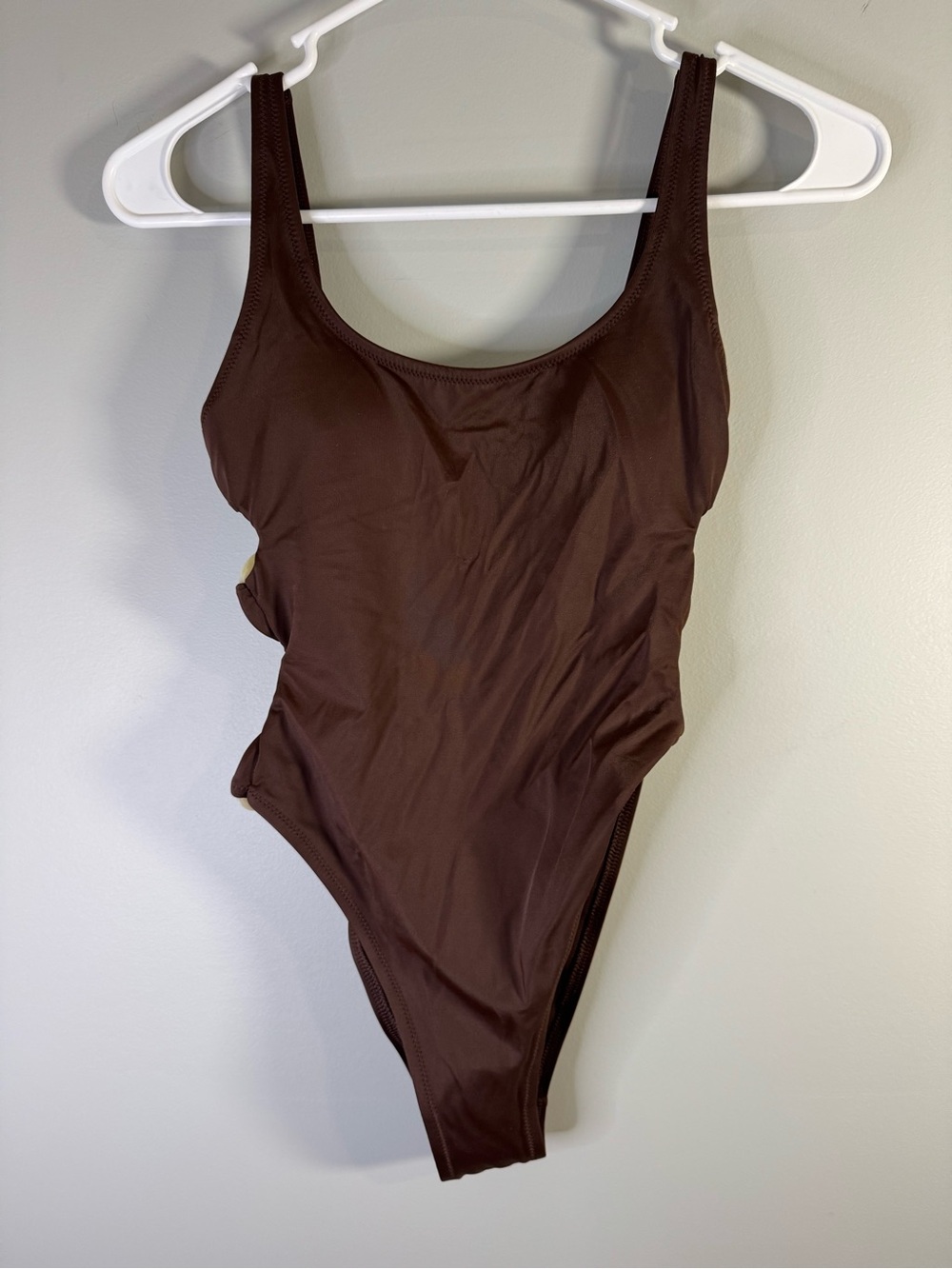 Aerie Sleek Brown One-Piece Swimsuit XS NWT